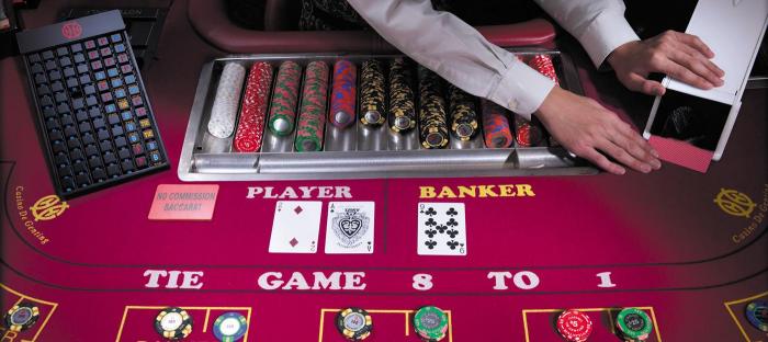 baccarat  table cards